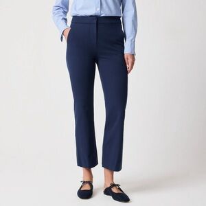 J. Crew Factory Navy Kelsey Cropped Flare Pants size 6